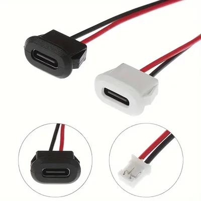 5PCS USB 2.0 Direct Pressure Welded Wire Type Mother Lamp Toy Charging Port Table Lamp Precision Instrument Charging Port