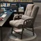 Desk Chair Padded Cushion Linen Soft Cloth Modern Computer Chair Adjustable Backrest for Office