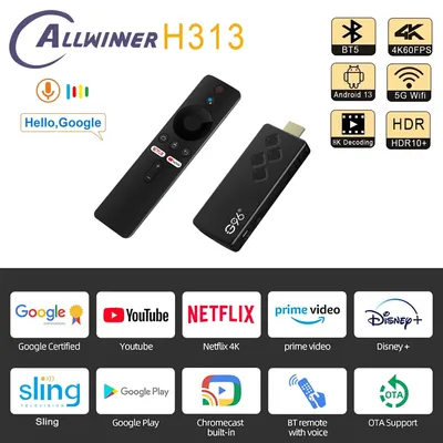 Android13 Smart TV Stick Netflix IATV Youtube Streaming Media player 4K HDR10+ Google Assistant Dual