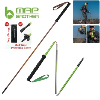 MAP BROTHER M3031 N-Pole Folding Quick Lock Trekking Poles Hiking Pole Race Running Outdoor Walking