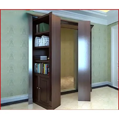 Invisible Door Hidden Cabinet Door Cabinet Study Chamber Cabinet Rotating Cabinet Hinge Sliding Door Hardware Hinge Accessories
