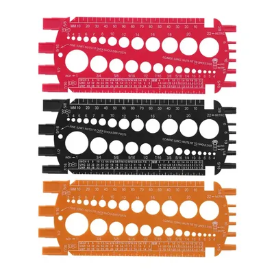 Portable Nut And Drill Bit Thread Checker Screws Measuring Imperials Tool ,Standard Metric Imperials Female Gaug