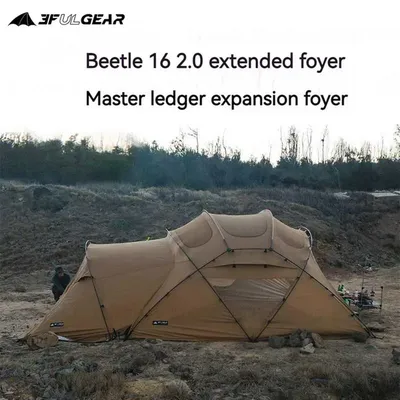 3F UL GEAR Beetle 16 Camping Tent 5-8 Persons Dome Tent 70D Nylon Breathable Large Space Tunnel Tent 2.0 for Outdoor Hiking