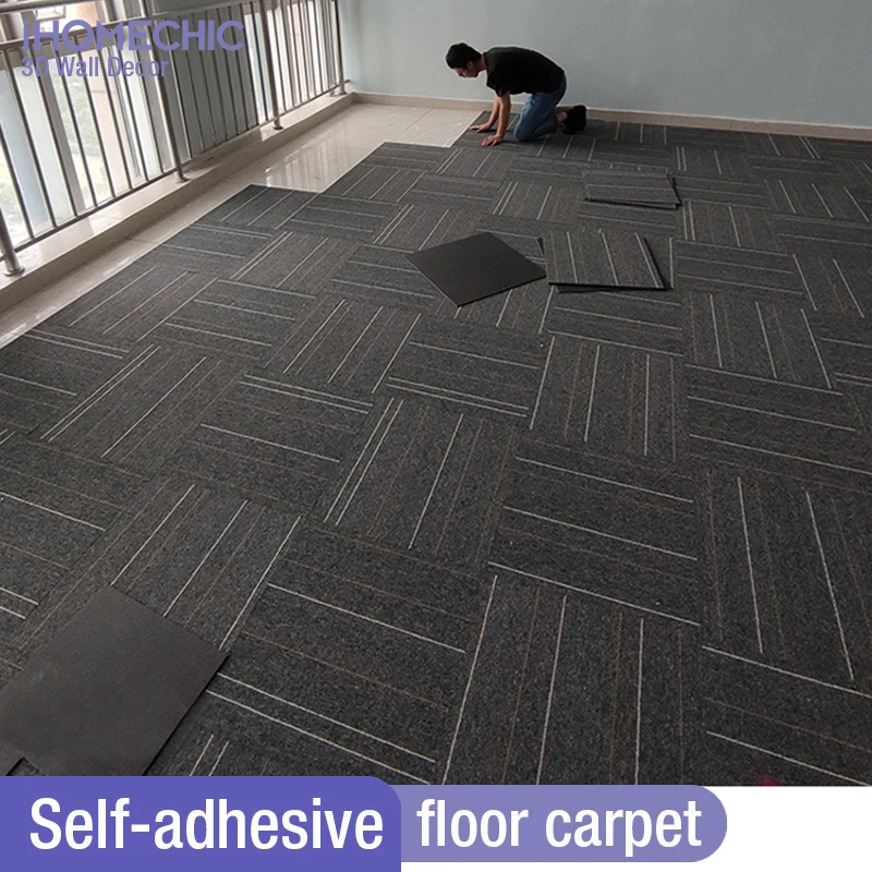 Self adhesive carpet 30x30cm living room carpet floor mat decor office carpet staircase anti-slip self adhesive floor sticker