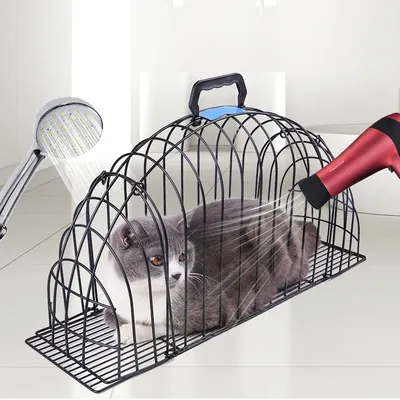 Large Cat Bath Grooming cage Cats Washing cage For Pet cat Bathing Travelling Sunbath Anti Scratch