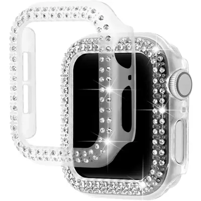 Diamond Case for Apple Watch Cover Series 8 7 6 SE 5 4 3 2 1 38MM 42MM Iwatch 7 se 6 5 4 40mm 44mm