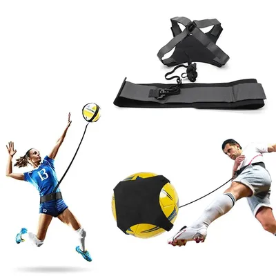 Volleyball Football Training Equipment Aid Solo Practice Trainer With Adjustable Belt For Serving