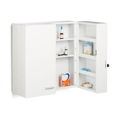 relaxdays Medikamentenschrank »XXL Premium« weiß, 53x53x20 cm