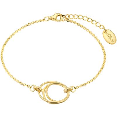 Armband S.OLIVER "2037824", gold (gelbgoldfarben), Armbänder, Damen, Silber 925 (Sterlingsilber)