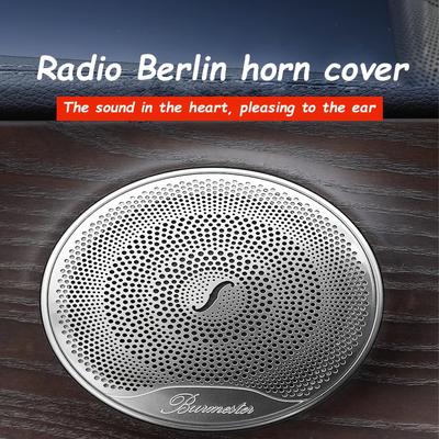 TEMU Car Accessories //glc Door Baritone Horn Cover For Mercedes-benz Berlin Sound Speaker Cover 4 Interior Decoration Items Image