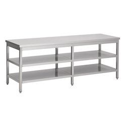 Combisteel Arbeitstisch mit 2 Böden aus Edelstahl 2100x600x900mm Image