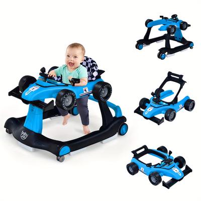 TEMU Lifezeal Baby Walker Foldable Activity Push Walker Adjustable Height Blue