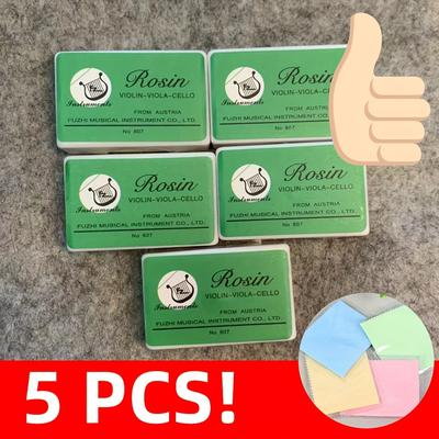 TEMU 5 Pcs Rosin, Violin Rosin Viola Rosin For Violin Bow, Light Resin, Violin Accessories