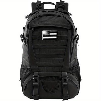 TEMU Tactical Backpack For Men Hiking Day Pack Rucksack Outdoor Waterproof 30l Bag With Usa Flag Patch For School 30l