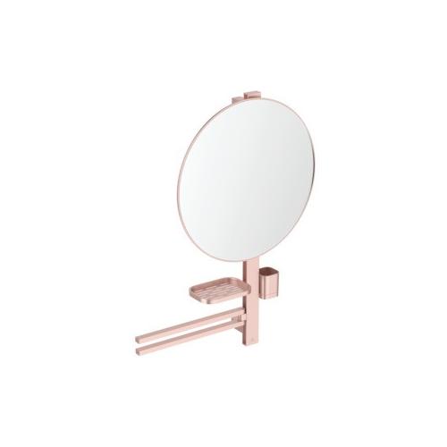 Ideal Standard Beauty Bar Accessoires-Kombi. Alu+ L800 mit Spiegel d:500mm Rose, BD587RO BD587RO