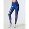 Damen Strumpfhosen Leggins PU Blau Weiß Hoher Taillenbund Stilvoll Hip-Hop Klub Fitness Pailletten elastisch In voller Länge Komfort Funkelnd S M L XL / Dünn