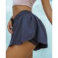 Per donna Gonne da tennis Gonne da golf Shorts da yoga 2 in 1 Traspirante Vita Alta Yoga Allenamento in Palestra Danza Pantaloncini Gonna-pantaloncini Pantaloni Lilla Nero Rosa Spandex Autunno Inverno