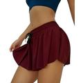 Per donna Gonne da tennis Gonne da golf Shorts da yoga 2 in 1 Traspirante Vita Alta Yoga Allenamento in Palestra Danza Pantaloncini Gonna-pantaloncini Pantaloni Lilla Nero Rosa Spandex Autunno Inverno