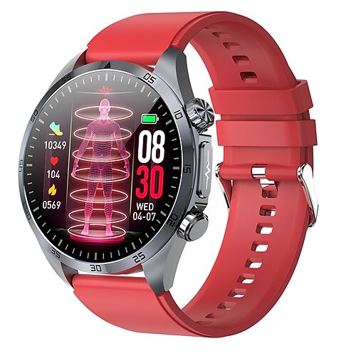 iMosi TK29 Smartwatch 1.43 Zoll Smartwatch Fitnessuhr Bluetooth EKG PPG Temperaturüberwachung Schrittzähler Kompatibel mit Android iOS Damen Herren Mediensteuerung Nachrichterinnerung Kamera Image