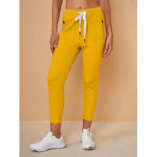 Damen Golf-Jogger Dunkelgrau Waldgrün Violett Unterteile Damen-Golfkleidung, Kleidung, Outfits, Kleidung Image