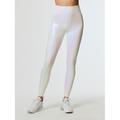 Per donna Collant Ghette PU (Poliuretano) Blu Bianco Vita alta Moda Hip-hop Serata Fitness Con lustrini Elasticizzato Lunghezza intera Comfort Scintillante S M L XL / magro