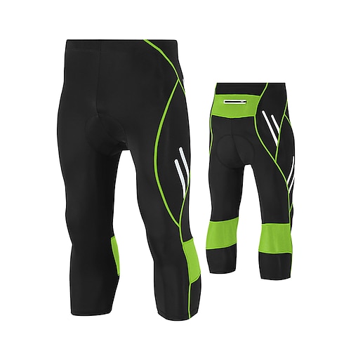 TRYSIL Herren Einfarbig Radsport-Radhose: 3/4 Fahrradhose Fahhrad Hosen Mountainbike MTB Straßenradsport Sport Bequem Atmungsaktiv Schwarz Blau Bekleidung Fahrradbekleidung Image