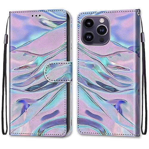 Handy Hülle Handyhüllen Für iPhone 14 Pro Max 13 12 11 Pro Max Mini Rückseite Mit Ständer Mit Handgelenkschlaufe Kartenfach Retro TPU PU-Leder Image