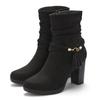 Stiefelette LASCANA, Damen, Gr. 41, schwarz, Obermaterial: 100% Textilmaterial. Futter: 100% Textilmaterial. Decksohle: 100% Lederimitat. Laufsohle: 100% Synthetik, unifarben, Flechtoptik, modisch, Schuhe, Stiefel, Boots mit Blockabsatz und...