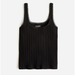 J. Crew Tops | J. Crew Pointelle Tank Top Black Ribbed Cotton Blend Coquette Y2k Basics Xs Nwt | Color: Black | Size: Xs