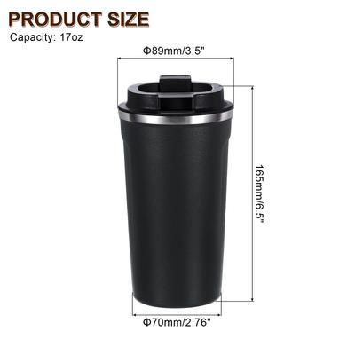 Insulated Travel Mug, 17 Oz Coffee Tumbler with Leakproof Lid