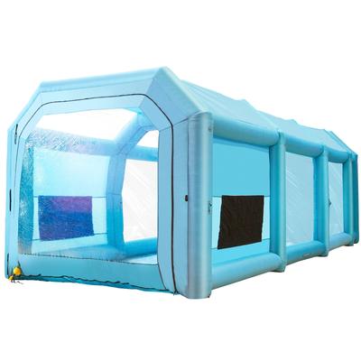 Inflatable Paint Booth with 2 Powerful Blowers, Inflatable Spray Booth with Air Filter System, for Car Parking Tent Workstation