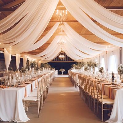 TEMU Elegant Draping Streamers â€“ Fabric Drapes For Wedding Arch & Ceremony Decor, 26.2ft â€“ Ideal For Event Backdrops And Reception Decorations, For Ages 14+