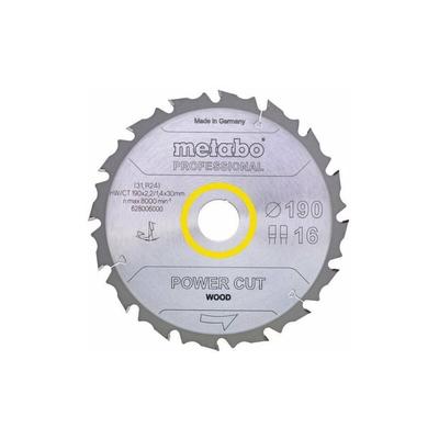 Sägeblatt power cut wood - professional, 165x2,0/1,2x20 Z14 fz/fa 10° (628292000) - Metabo Image