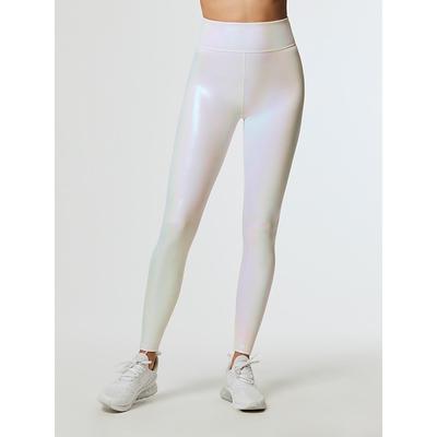 Women's Tights Leggings PU Blue White High Waist Stylish Hip-Hop Club Fitness Sequins Stretchy Full Length Comfort Sparkly S M L XL / Skinny