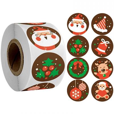 500pcs Merry Christmas Stickers Christmas Theme Seal Labels Stickers For DIY Baking Package Envelope Stationery Decoration Adhesive labels Happy Christmas Decorative labels Children's Toys Gift