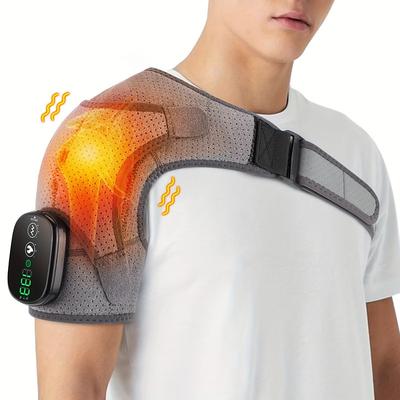 1pc Heated Shoulder Massager Soothing Heat Therapy with Deep-Kneading Massage for Men and Women Ergonomic Shoulder Strap Design