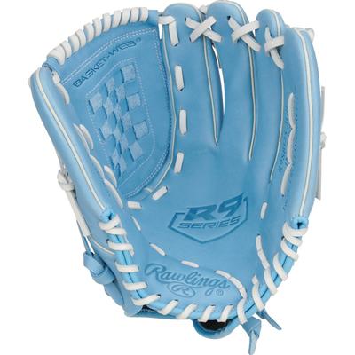 Rawlings R9 Series 12.5" Fastpitch Softball Glove - Right Hand Throw - Columbia Blue Blue