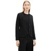 Sweatblazer TOM TAILOR "Ottoman", Damen, Gr. XXXL (46), schwarz (deep schwarz), Jersey, Obermaterial: 54% Baumwolle, 43% Polyester, 3% Elasthan, unifarben, casual, tailliert taillenbedeckt, V-Ausschnitt, Langarm, Blazer, mit aufgesetzten Taschen und...