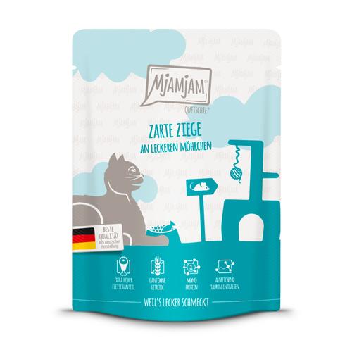 6x 300g MjAMjAM Quetschie Ziege Katzenfutter nass