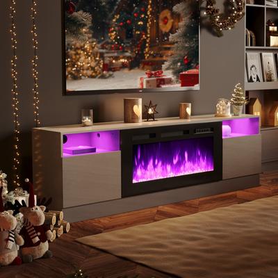 70"Large Modern Media Entertainment Center