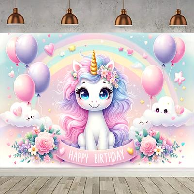 TEMU Unicorn Backdrop - 70.8x43.3