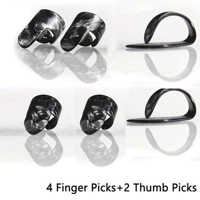 TEMU 6pcs Thumb Picks And Finger Picks - Best For Fingerstyle Guitar, Banjo Or Ukulele.