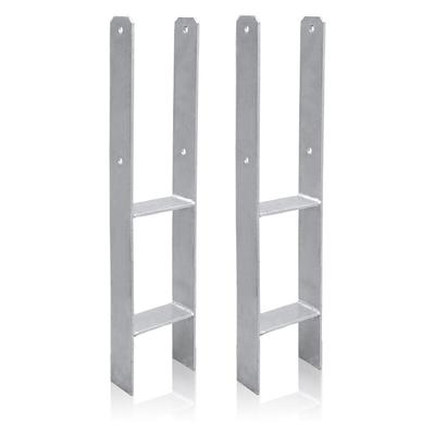 Swanew H-Pfostenträger Pfostenanker 600mm Länge Langlebig Pfosten H-anker Bereite Image