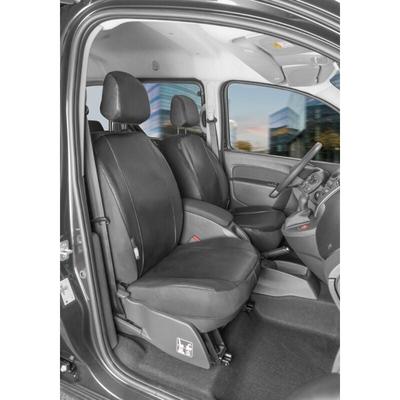 Passform Sitzbezug aus Kunstleder kompatibel mit Renault Kangoo (Typ W), 2 Einzelsitze vorne