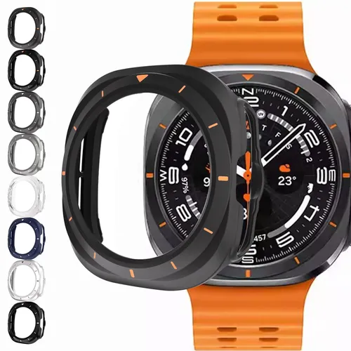 Pour Samsung Galaxy Watch 7 Ultra 47mm montre intelligente PC protéger coque protecteur montre 47mm cadre étui de protection coque pare-chocs