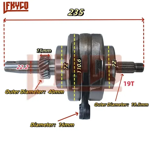Vilebrequin de Moteur de Moto pour Zongshen CG 250 CG250, Connexion de Vilebrequin Refroidi par Air, Assemblage de Moteur KAYO D343 Pit Bike
