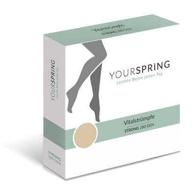 Yourspring strong transparent 280den AD 38/39 nuss 2 St Strümpfe Image