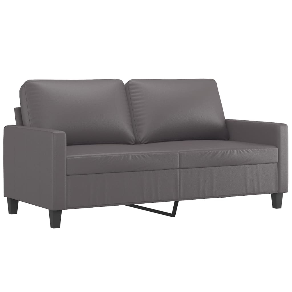 vidaXL 2-Sitzer-Sofa Grau 140 cm Kunstleder Image
