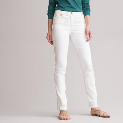 Stretch Cotton Straight Trousers, Length 30.5"