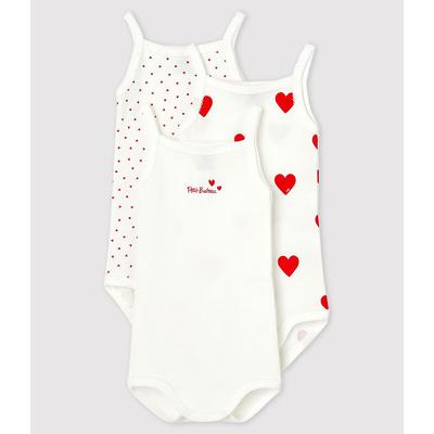 Pack of 3 Strappy Bodysuits in Organic Cotton